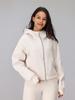 Sudadera Holgada de Otoño e Invierno de Manga Larga Scuba con Cierre Completo y Capucha Ropa de Yoga Ropa de Fitness Chaqueta de Terciopelo para Correr de Mujer