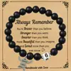 Pulsera de Acero Inoxidable con Puntadas Negras Mate Rosa Rayas Cebra Europea y Americana Transfronteriza, Pulsera Digital de Cumpleaños con Tarjeta