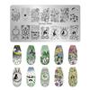 Fabricantes de Estilo Japonés Transfronterizos Suministran Tableros de Estampado para Uñas de Acero Inoxidable Plantillas de Transferencia para Impresión Pintada DIY Creatividad al por Mayor
