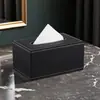 Caixa de Lenços para Hotel Estilo Europeu Casa Couro PU Presente Caixa de Lenços Publicitária Logo Personalizado Acessível Luxo Armazenamento