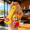 Llavero de Mario de Dibujos Animados Llavero de Muñeca Suave de PVC Creativo Colgante para Mochila Escolar de Estudiante Máquina de Ganchos Venta al por Mayor