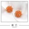 Suministro de Fábrica Nuevo Color Botón Metálico Incrustado con Diamantes Tridimensionales Botón Frontal para Prendas de Punto Pequeñas Estilo Chanel Botón de Flor Pequeña