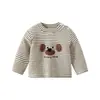 Camiseta de manga larga ropa de invierno ropa engrosada bebé otoño e invierno capa base con terciopelo top para niños top de cuello semi-alto