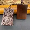 Madera de Azufaifo Natural Madera de Azufaifo Yuhua Marca Guan Gong Dios de la Riqueza Órdenes Guan Di Shengjun para Llevar Marca Colgantes para Coche