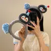 Diadema de Pingüino de Peluche Lindo para Otoño e Invierno, Cabeza de Pez, Celebridad de Internet Femenina, Cara de Dibujos Animados, Para Lavado de Cara, Maquillaje, Presionar el Cabello, Diadema Nueva, Pasador de Pelo, Diadema