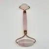 Masajeador Rodillo de Jade Natural y Cristal Rosa Multi-Funcional Belleza Facial Empujador Palo de Bola de Cristal Cuerpo Completo Multi-Función