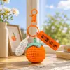 Novo Chaveiro de Frutas Crochê de Pelúcia Desenho Animado Fofo Pingente Coisas Boas Acontecem para Bolsas de Meninas Presente Pequeno Exquisito