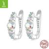 Aretes de circonita colorida de temperamento original de alta calidad Ziyun plateados para mujer, aretes mágicos en forma de U, fabricante de aretes de plata esterlina s925