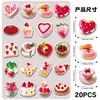 20 Piezas de Imanes de Comida para Postre Rosas Lindos con Temática de Fresa, Decoraciones Personalizadas para Refrigerador, Imanes Suaves Exquisitos para Bricolaje al por Mayor
