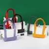 Bolsa de lona mini personalizada transfronteriza para guardar audífonos, llaves y labial, monedero mini colorido de patchwork