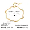 Pulseira de Aço Inoxidável Estilo Europeu Luxo Leve Nicho Banhada Cor Dourada 18K Pulseira de Corrente com Elo de Haste Ondulada Colorfast para Mulheres Atacado