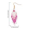 Pendientes largos con borlas degradadas para mujer, estilo bohemio europeo y americano, ideal como regalo de verano para novias, venta al por mayor