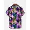 Camisa de manga corta estampada para hombre de verano transfronteriza, ropa casual versátil hawaiana para vacaciones