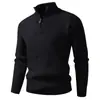 Cardigan Tricotado Masculino Novo Outono e Inverno 2025 Estilo Preguiçoso Casual Cor Pura Quente Jaqueta Tricotada Jaqueta para Homens