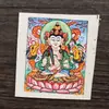 Núcleo de Thangka con Ocho Deidades Guardianas Pintadas a Mano de Nepal Xizang