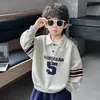 Camisa Polo para Niños Primavera y Otoño 2026 Nuevo Modelo Sudadera Estilo Universitario para Niños Pequeños con Estampado Digital Top Deportivo