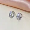 Pendientes de Zirconia de Lujo Ligero y Alta Gama para Mujer, Pendientes Cuadrados Simples y Versátiles, Pendientes de Diseño de Nicho, Moda y Personalizados de Nuevo Estilo