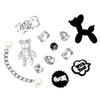 Accesorios para Zuecos DIY Desmontables Versátiles Hebilla Accesorios para Zapatos Gema Transparente Perro Globo Flor Linda para Zapatos Hebilla para Zapatos