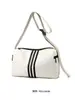 Bolso Bandolera para Mujer, Simple, a la Moda, Casual, Versátil, para Ir al Trabajo y Viajar, Bolso de Hombro Rayado de Gran Capacidad para Hombres y Mujeres