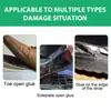 Pegamento para Reparación de Zapatos Jue Fish Pegamento para Suela de Zapato de Cuero de Tenis Pegamento Abierto Secado Rápido Suave Impermeable Pegamento para Reparación de Zapatos
