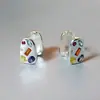 Exquisitos y Modernos Pendientes de Clip de Zirconia de Colores Estilo Caramelo, Pendientes de Estilo Nuevo Único, Aretes Dopamina Dulces y Geniales para Mujer, Sencillos y Únicos