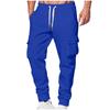 Pantalones Deportivos de Entrenamiento para Hombre de Otoño e Invierno Europeos y Americanos con Bolsillos Grandes Pantalones Cargo Pantalones de Deporte y Fitness para Hombre