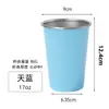 Taza de cerveza de acero inoxidable 304 transfronteriza, taza portátil para bebidas frías, taza con borde rizado de una sola capa, taza creativa práctica, venta al por mayor