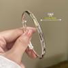 Pulsera de la Suerte Plateada para Niñas Moda Nicho Corea del Sur Letra Pulsera Ajustable Push-pull Joyería Joven
