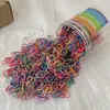 Gomas Pequeñas Desechables para el Cabello para Mujer, Bandas Elásticas Negras, Alta Elasticidad, Cuerdas para el Cabello Duraderas Que No Dañan el Cabello, Bandas para el Cabello de Niños-T