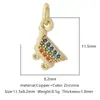 Nuevos Accesorios de Joyería para Mujer Cobre Microincrustación Circonia de Color Pendientes Collar Colgante DIY Accesorios Versátiles