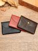 Marute mini bolsa de cambio de cuero para monedas unisex tarjetero llavero cartera monedero de moda