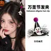 Diadema de estilo oscuro de alta gama para cosplay, diadema para sesión de fotos estilo europeo y americano, pinza para el pelo temática de calabaza con telaraña