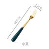 Tenedor Cuchara para Café de Cerámica Nórdica con Mango Transfronterizo Vajilla de Acero Inoxidable Cuchillo y Tenedor para Pastel de Luna Cuchillo y Tenedor para Bistec Verde Oscuro Cuchara