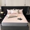 Set de Tres Piezas de Colchoneta de Seda de Hielo con Estampado Digital Clase A Verano Engrosado Antibacterial Lavable Lujo Ligero Sombrero de Cama Colchoneta para Aire Acondicionado