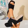 Comercio electrónico transfronterizo, talla grande, nueva colección de verano 2026, sandalias de mujer con cuña, estilo europeo y americano, sandalias de moda y casual para exteriores