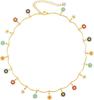 Europa y Estados Unidos collar nuevo transfronterizo de joyería Margarita Bohemia flores coloridas al óleo cadena de clavícula pequeña fresca