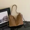 Bolso de gamuza para mujer 2026 nuevo bolso tote de otoño para ir al trabajo mochila de gran capacidad bolso de hombro ligero para viaje