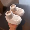 Sapatos de Bebê para Outono e Inverno com Forro de Lã e Solas Espessas para Meninos e Meninas de 0-1 Ano, Quentes e com Solas Macias, Antiderrapantes, Proteção para os Pés para 3-6 a 12 Meses