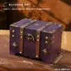 Liquidación Venta Caja de Almacenamiento de Escritorio de Madera Estilo Antiguo con Cerradura Caja de Regalo Creativa Retro Cofre del Tesoro con Cerradura de Contraseña Atrezo
