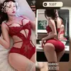 Lencería Divertida y Sexy, Pijama de Encaje de una Pieza Pura Pasión, Uniforme Transparente, Tentación y Pasión, Traje 5107 para No Quitarse