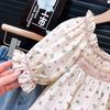 Ropa para niños al por mayor traje de niña verano 25 nuevo para niños coreano top floral pequeño con traje de falda bordada
