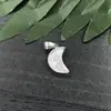 Cristal Natural Ágata 13*18mm Pingente Pequeno de Lua Colar Meia-Lua Acessórios para Joias DIY Atacado