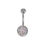 Anillo para ombligo de acero inoxidable 316L 14G, piercing de ombligo creativo esmerilado, joyería de piercing de moda