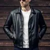 Chaqueta de Cuero Sintético Estilo Americano 3D para Hombre, Otoño, Transfronteriza, Amazon, Chaqueta con Solapa de Moda, Abrigo Chaqueta Versátil Casual