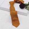 Gravata Masculina Casual 6CM Cor Sólida Tecido de Couro de Frango Gravata Estreita Multicolor Moda Novo Produto