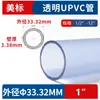 Tubo de PVC-U Transparente, Visor de Nível de Grau Industrial, Norma Americana Espessada Resistente a Ácidos e Álcalis Tubo Rígido de UPVC Químico