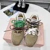 Zapatillas de Malla de Cuero Genuino Guangzhou tipo "Dad Shoes" para Mujer, Verano Finas Transpirables con Suela Gruesa que Aumentan la Altura, Zapatillas Casuales de Moda para Mujer