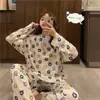 Pijama para Mujer Primavera y Otoño Estilo Coreano 2025 Manga Larga Lindo Traje de Dibujos Animados de Estudiante Suelto Traje de Ropa para el Hogar Otoño e Invierno