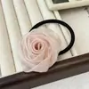 Elástico de Cabelo Rosa Estilo Fada Rosa Leite Francês Cordão de Cabelo Scrunchie Elegante Novo Acessório de Cabelo 2025 para Mulheres