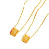 O Mesmo Estilo da Corrente de Trigo com Cravação de Diamantes Dourado Areia da Loja Puzuo Gold, Corrente de Clavícula de Alta Qualidade e Luxuosa para Mulheres, Versátil e Adequada para Todas as Ocasiões